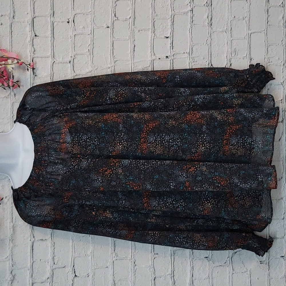 AVA & VIV Sheer Blouse with Camisole Size 2X